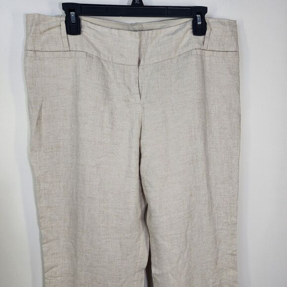 The Limited Womens Dress Pants Size 14 Cassidy Fit Slim Bootcut Linen Metallic - Picture 4 of 10